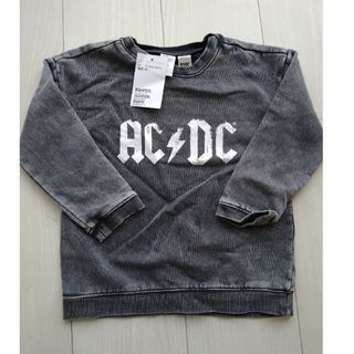 エイチアンドエム(H&M)の新品未使用　AC/DC スウェット　トレーナー　裏起毛　100サイズ(Tシャツ/カットソー)