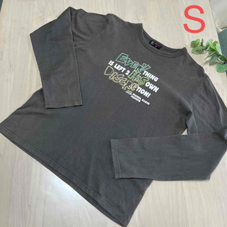 エムケーミッシェルクランオム(MK MICHEL KLEIN homme)のチャコールグレー　ロンT メンズS(Tシャツ/カットソー(七分/長袖))