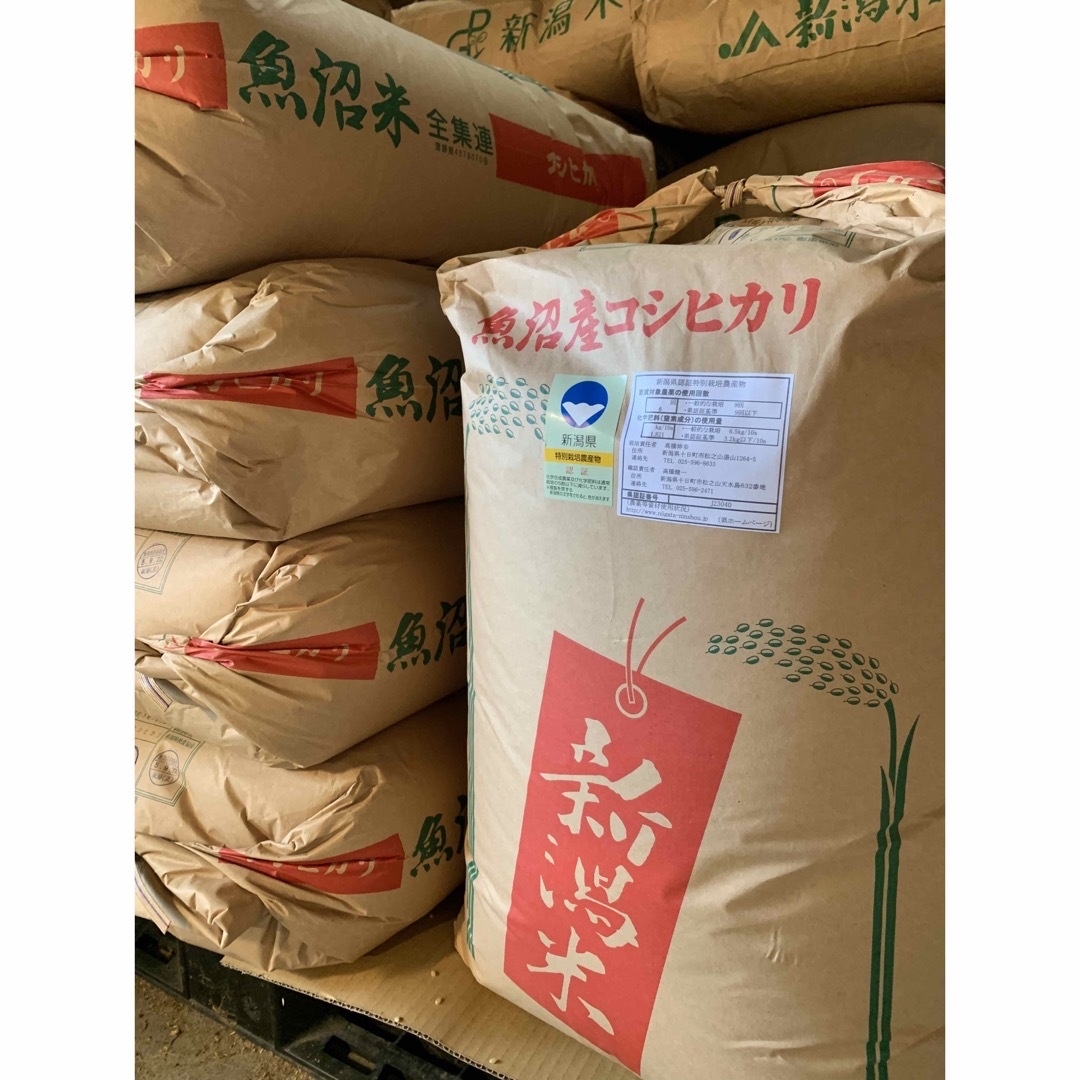 shop｜ラクマ　by　玄米　新米１等米小分け　魚沼コシヒカリ30kg（10k×3）精米無料の通販　特別栽培米　新潟こしひかり's