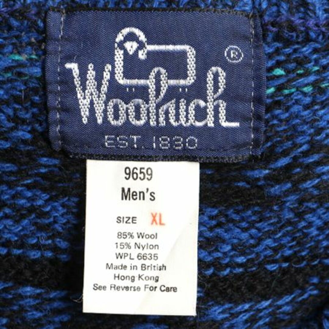 WOOLRICH - 80s ウールリッチ ノルディック ウール ニット セーター XL