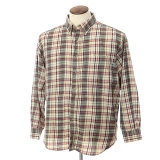 ペンドルトン(PENDLETON)の【中古】ペンドルトン PENDLETON ウール チェック ボタンダウン シャツ ベージュxダークオリーブ【サイズL】【メンズ】(シャツ)