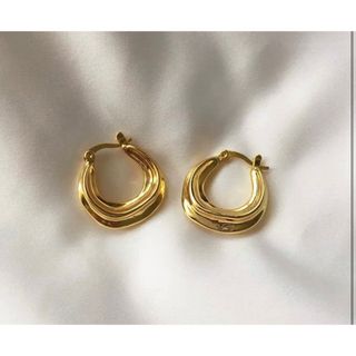 アパルトモンドゥーズィエムクラス(L'Appartement DEUXIEME CLASSE)の【Design mini hoop pierce】#321 18k gold(ピアス)