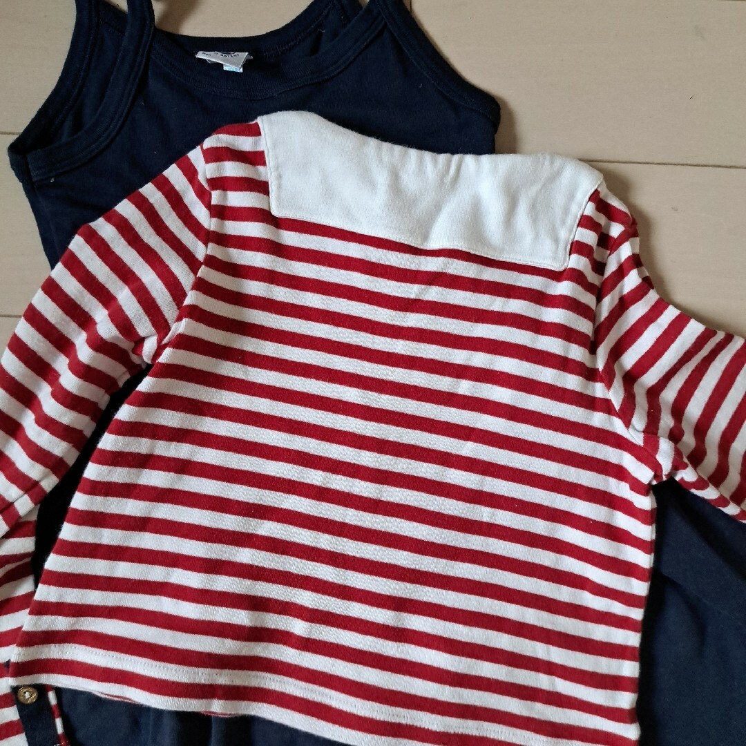 PETIT BATEAU(プチバトー)のプチバトー 6ans 116 セパレートワンピース キッズ/ベビー/マタニティのキッズ服女の子用(90cm~)(ワンピース)の商品写真