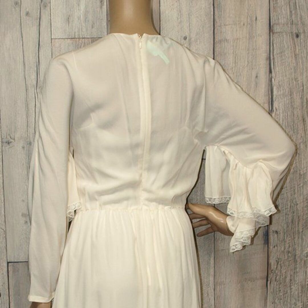 プラダ・シルク製ドレス・フォーマルワンピース◇38Sサイズ・ライトアイボリー系