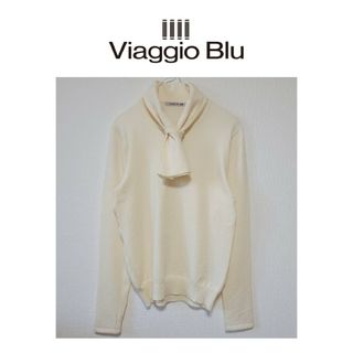 ビアッジョブルー(VIAGGIO BLU)の未使用品 ビアッジョブルー ボウタイニットプルオーバー(ニット/セーター)