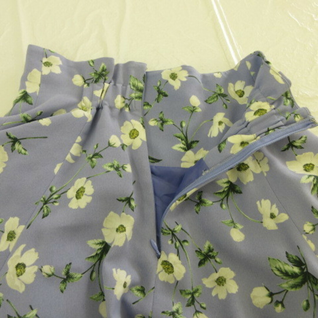 SNIDEL(スナイデル)のスナイデル snidel スカート ミニ フレア ハイウエスト 花柄 青紫 0 レディースのスカート(ミニスカート)の商品写真