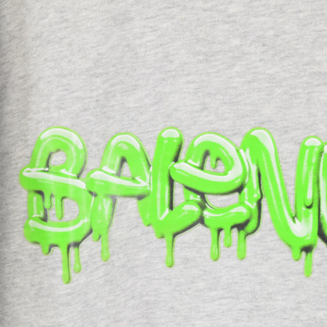 BALENCIAGA バレンシアガ 21AW Slime Graphic Logo Medium Fit Tee 676589 TLVF1 スライムグラフィックロゴ ミディアムフィット 半袖Tシャツ カットソー グレー