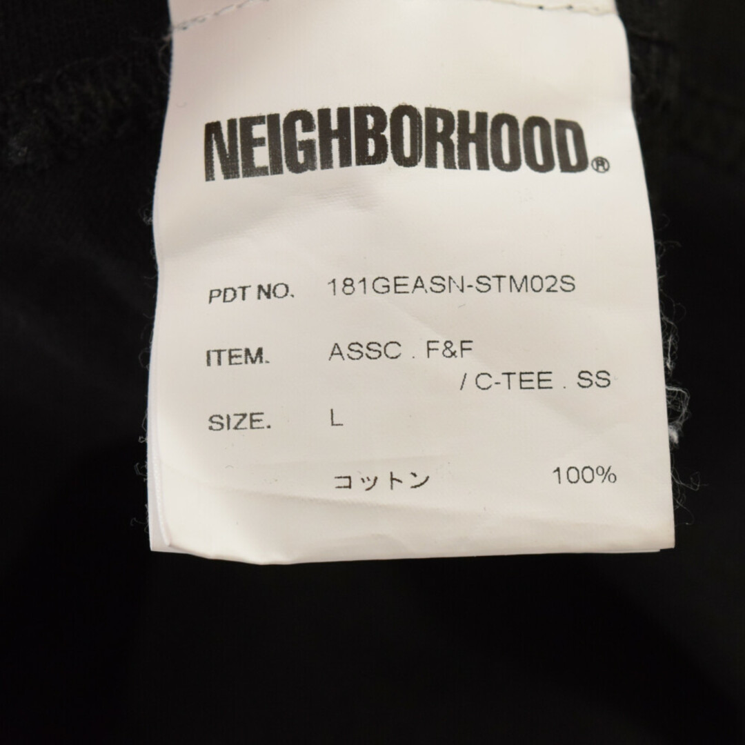 ANTI SOCIAL SOCIAL CLUB アンチソーシャルソーシャルクラブ ×NEIGHBORHOOD×ネイバーフッド フロントロゴプリント  コットン半袖Tシャツ カットソー 181GEASN-STM02S ブラック