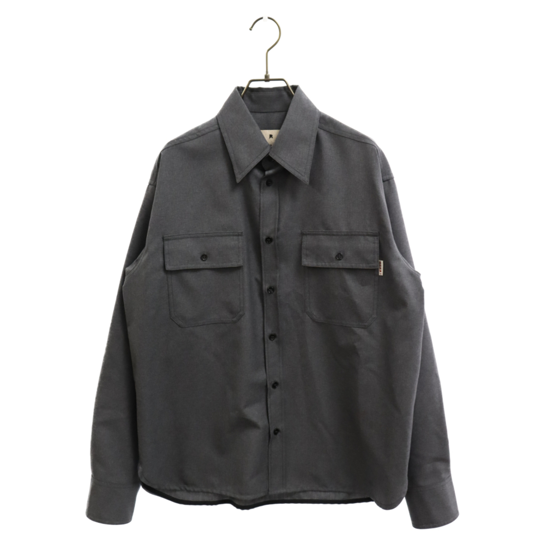 MARNI マルニ 21SS tropical wool shirt トロピカルウール長袖シャツ CUMU014A0 S45027 グレー |  フリマアプリ ラクマ