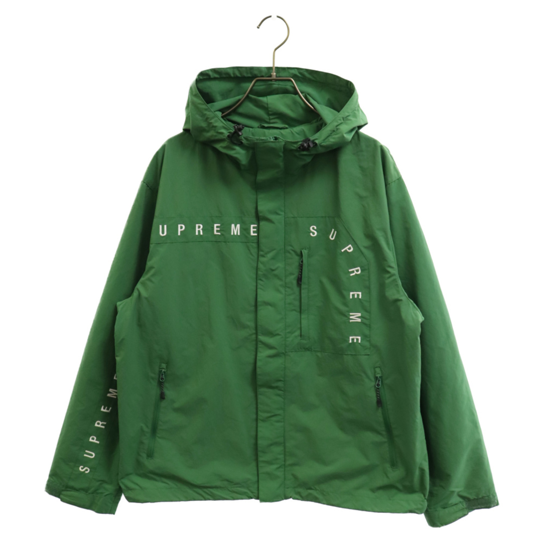 SUPREME シュプリーム 20AW Curve Logos Ripstop Jacket カーブロゴリップストップ ナイロンジャケット グリーン63センチ身幅