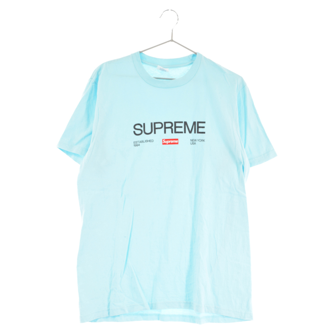 SUPREME シュプリーム 21AW Est. 1994 Tee フロントロゴ半袖Tシャツ ブルー