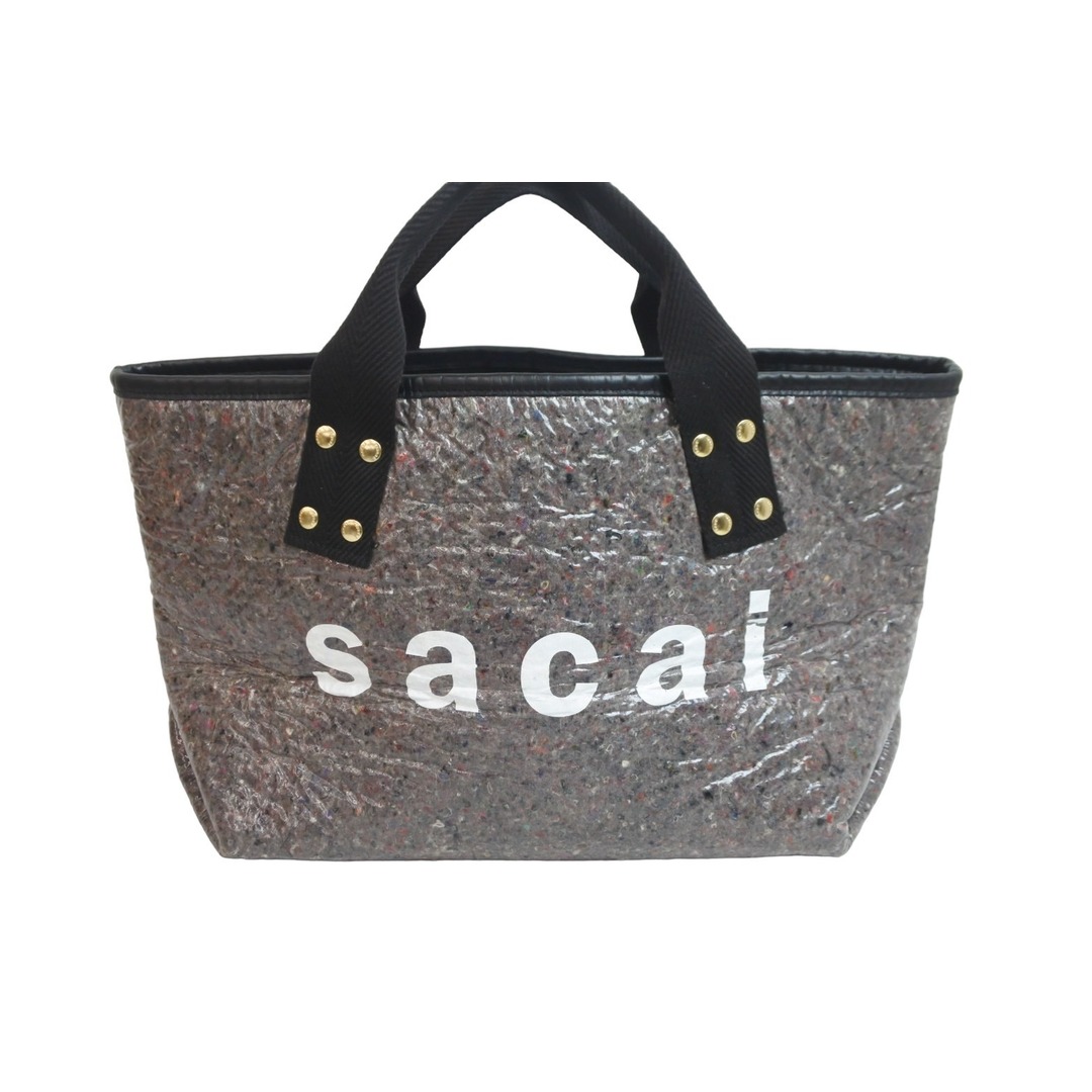 Sacai サカイ トートバッグ サウンドプルーフ トートバッグ 本店限定 M グレー 21SS ゴールド金具 美品  55621