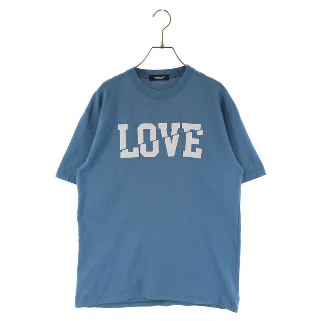 UNDERCOVER(アンダーカバー)のUNDERCOVER アンダーカバー 23SS LOVEサテンパッチ半袖Tシャツ ブルー UC1C9802 メンズのトップス(Tシャツ/カットソー(半袖/袖なし))の商品写真