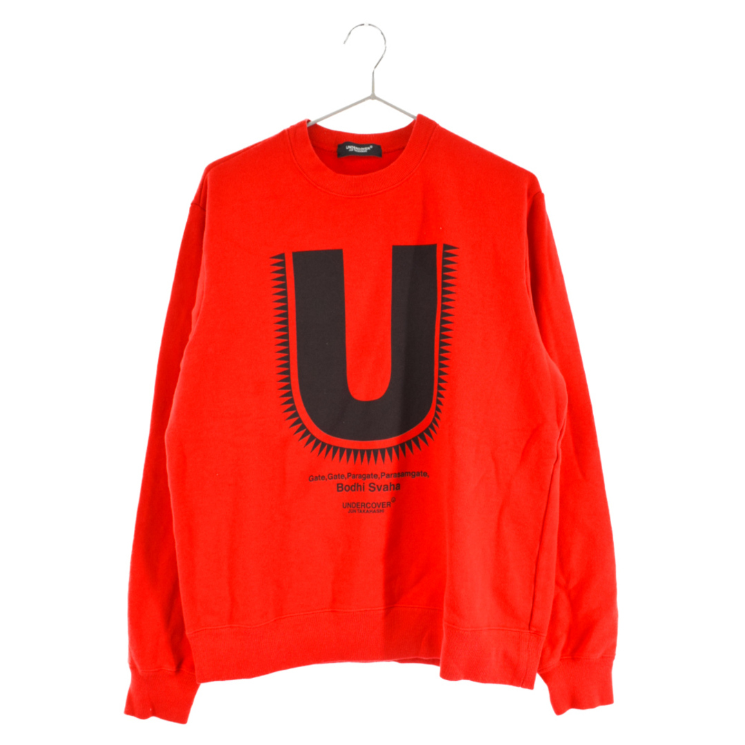 UNDERCOVER アンダーカバー 22AW UGIZ SWEAT Uロゴクルーネックスウェットトレーナー レッド UC2B9804-1