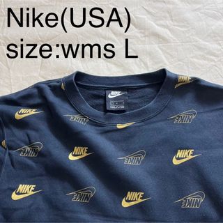 ナイキ(NIKE)のNike(USA)ビンテージ総柄グラフィックスウェットシャツ(トレーナー/スウェット)