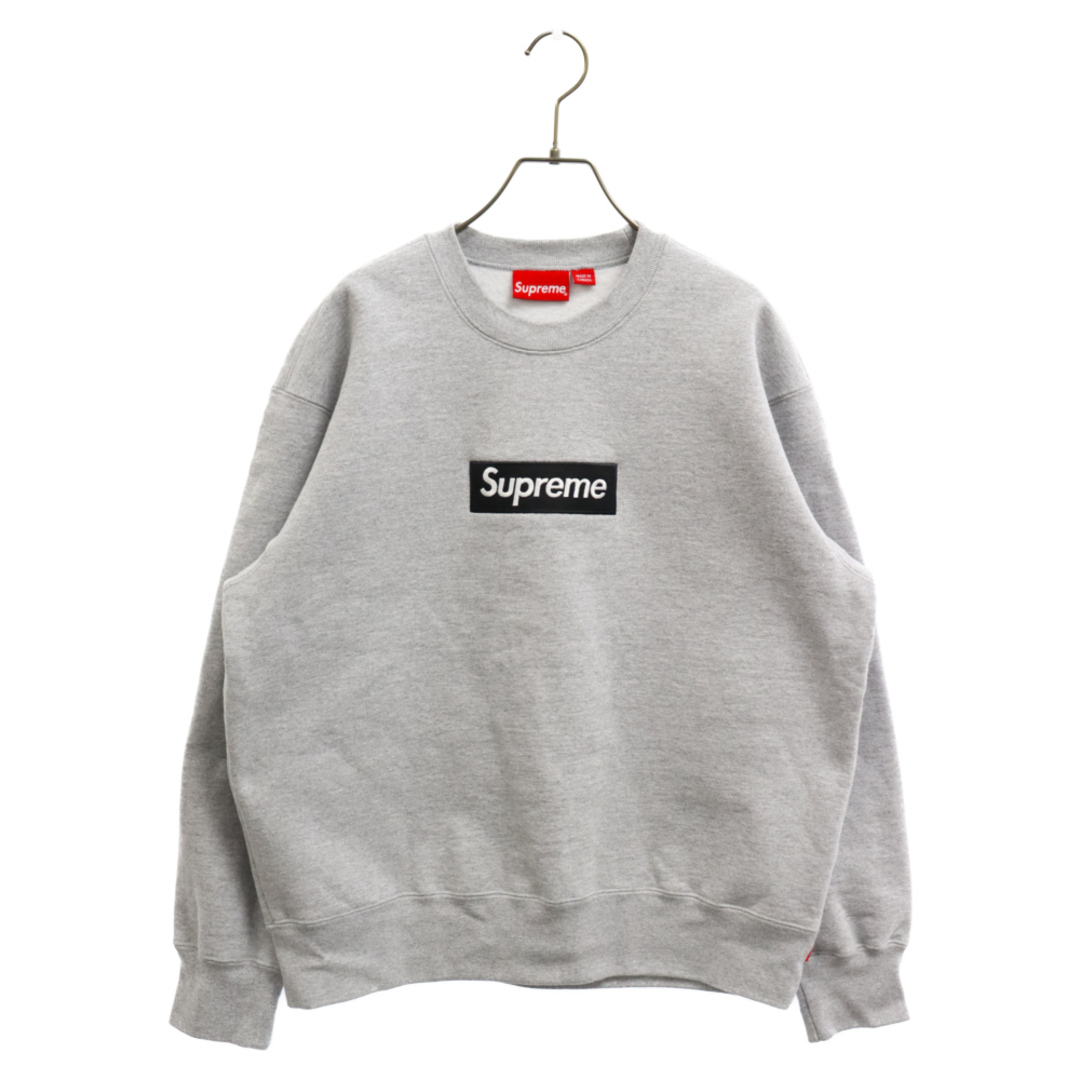 SUPREME シュプリーム 22AW Box Logo Crewneck ボックスロゴ クルーネックスウェットトレーナー グレー/ブラック