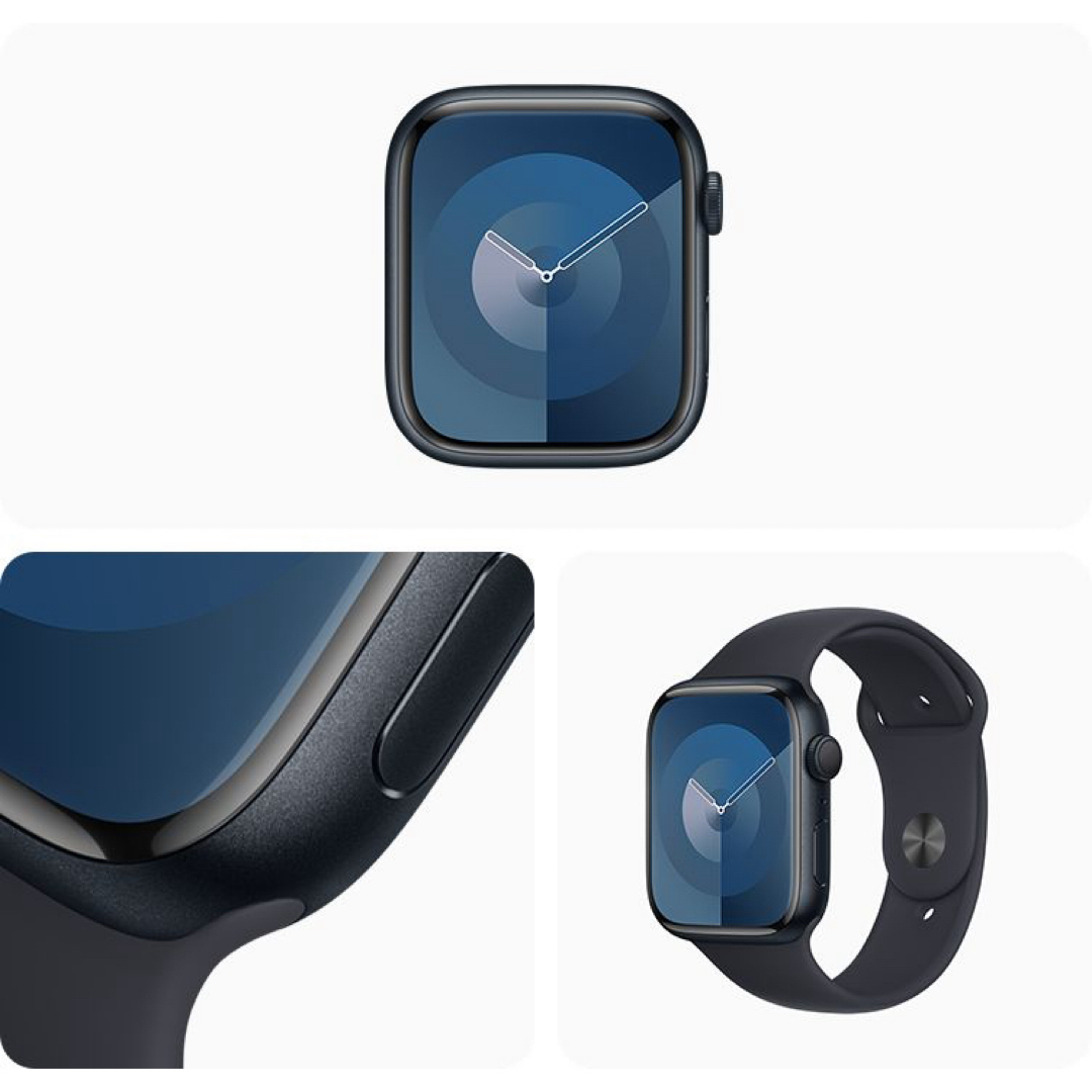 Apple Watch(アップルウォッチ)のApple Watch Series 9 M/L GPSモデル ミッドナイト メンズの時計(腕時計(デジタル))の商品写真