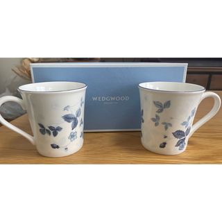 ウェッジウッド(WEDGWOOD)のWEDGWOOD ストロベリー ブルー マグ ペアセット(グラス/カップ)