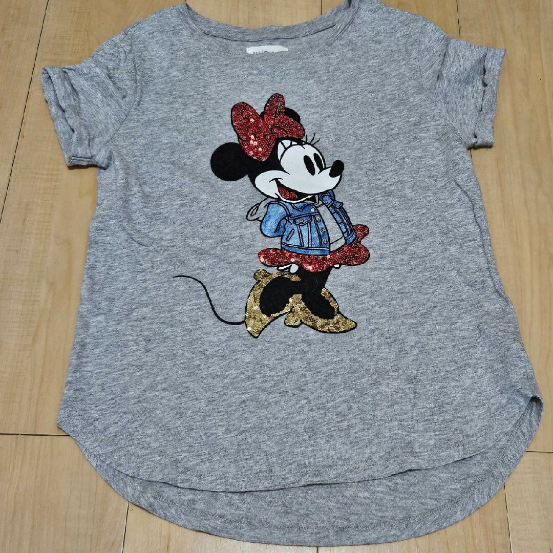 GAP Kids(ギャップキッズ)のGAP KIDS ミニー Tシャツ キラキラ グレー140 キッズ/ベビー/マタニティのキッズ服女の子用(90cm~)(Tシャツ/カットソー)の商品写真