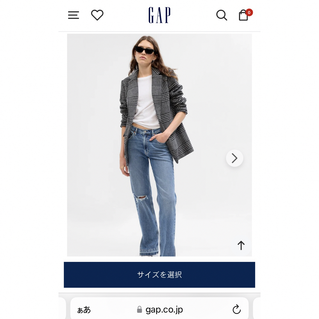 GAP(ギャップ)のプレイド ウールブレザー レディースのジャケット/アウター(テーラードジャケット)の商品写真