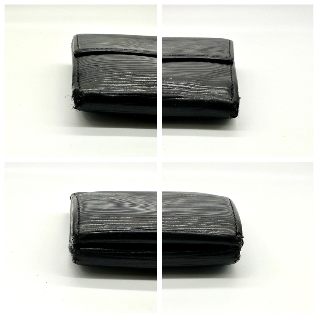 12000円 【美品】ルイヴィトン 黒 ビエ カルトクレディ 財布 エピ W