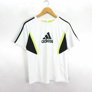 アディダス(adidas)のアディダス Tシャツ 半袖 クルーネック 切替 ライン ロゴ 160 ホワイト(その他)