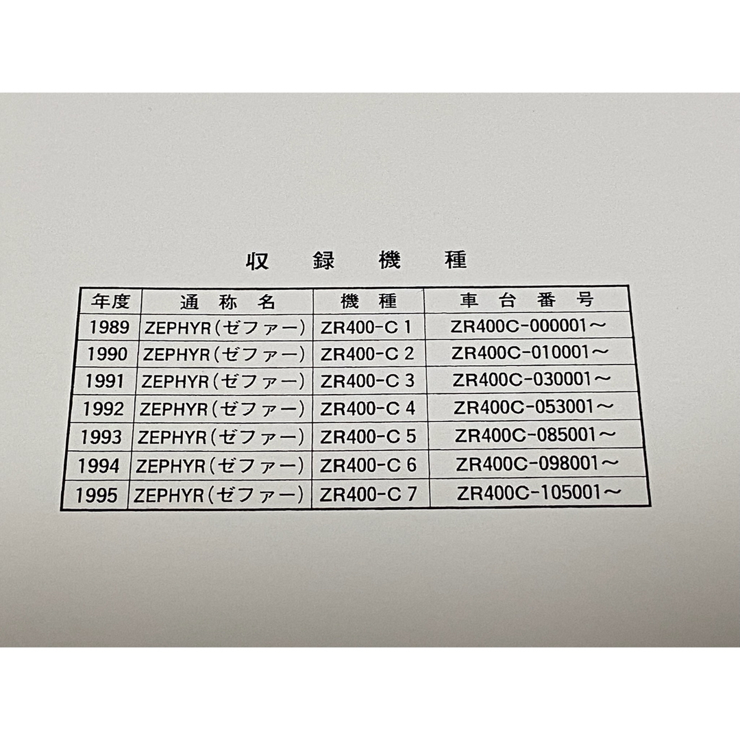 ☆ゼファー400☆サービスマニュアル ゼファー ZEPHYR カワサキ 送料無料 自動車/バイクのバイク(カタログ/マニュアル)の商品写真