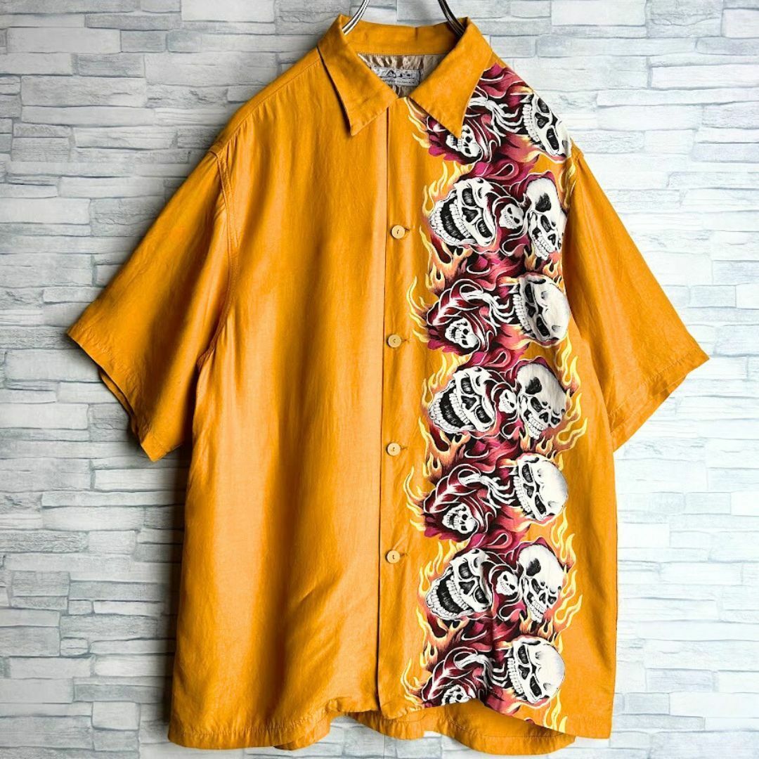 HYSTERIC GLAMOUR(ヒステリックグラマー)の【美品】【初期 名作】 ヒステリックグラマー ガール スカル ヌード アロハ メンズのトップス(シャツ)の商品写真