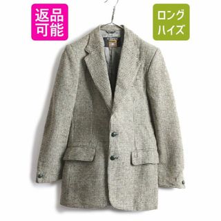 ハリスツイード テーラードジャケット(メンズ)(グリーン・カーキ/緑色