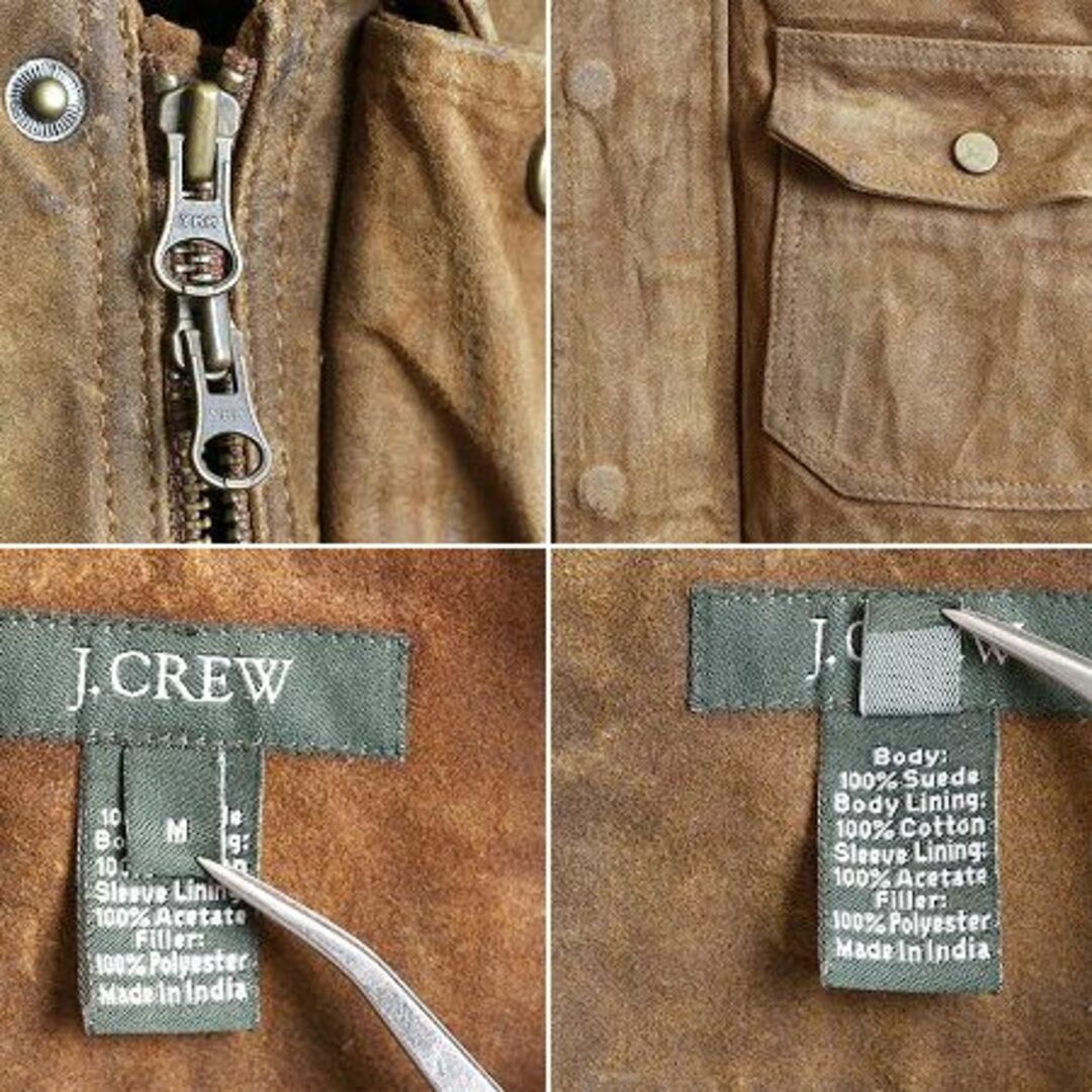 00s オールド J CREW 本革 レザー ジャケット M コート 革ジャン-