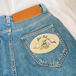 希少【訳アリ】ロエベ デニム ジーンズ メンズ 男性 XS パンツ ズボン