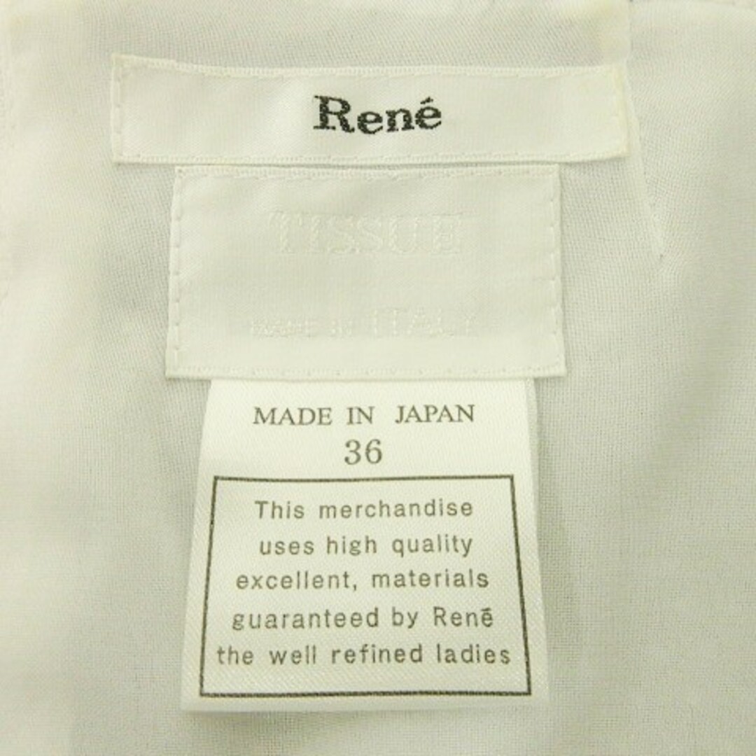 René - ルネ TISSUE社 ツイード ノースリーブ ワンピース ひざ丈 36