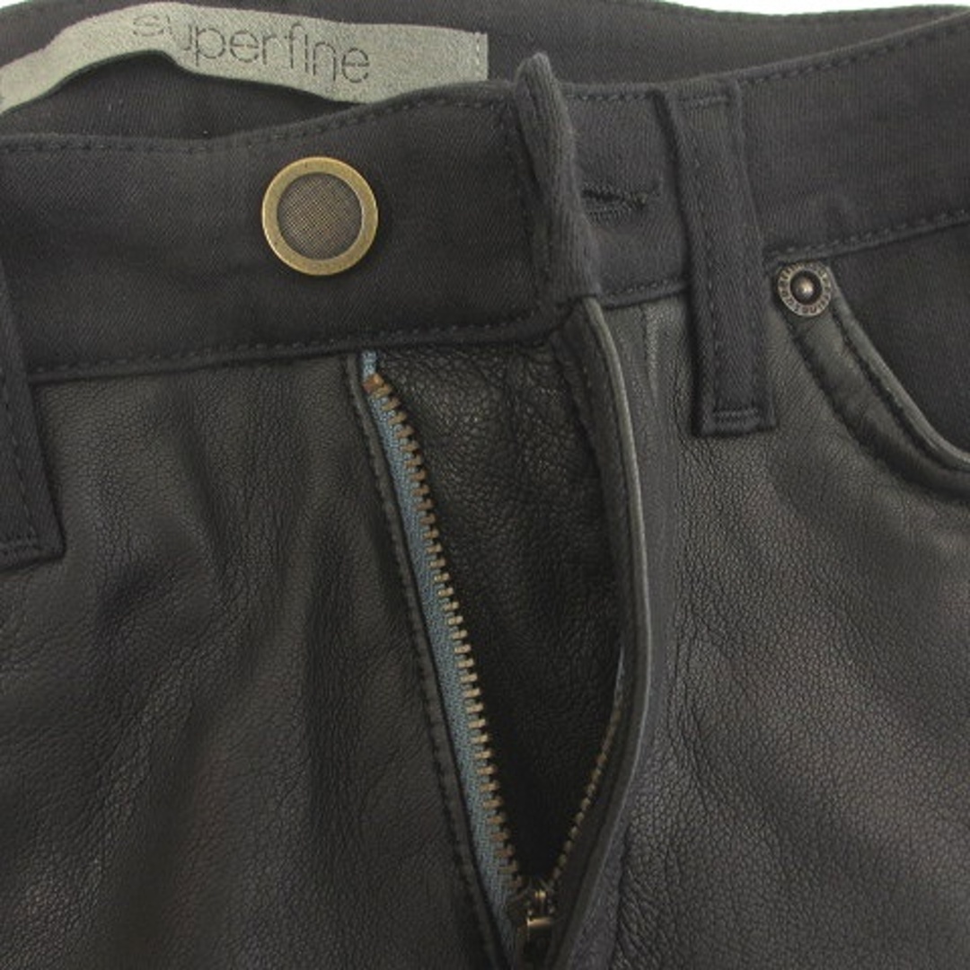 SUPERFINE - スーパーファイン レザー切替 デニム パンツ ジーンズ ... 【美品・値引中】superfine レザー切替 スキニー パンツ