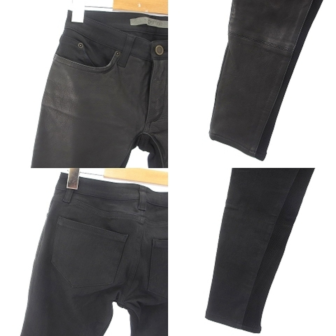 SUPERFINE - スーパーファイン レザー切替 デニム パンツ ジーンズ ... 【美品・値引中】superfine レザー切替 スキニー パンツ