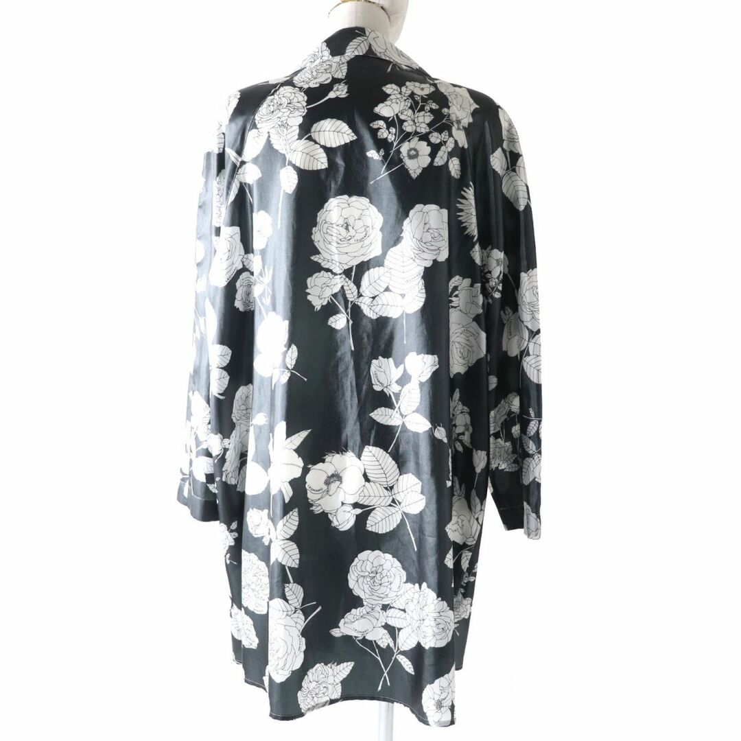 レオナール　シルク混　絹　コート　スプリングコート　花柄　ホワイト　L 11号