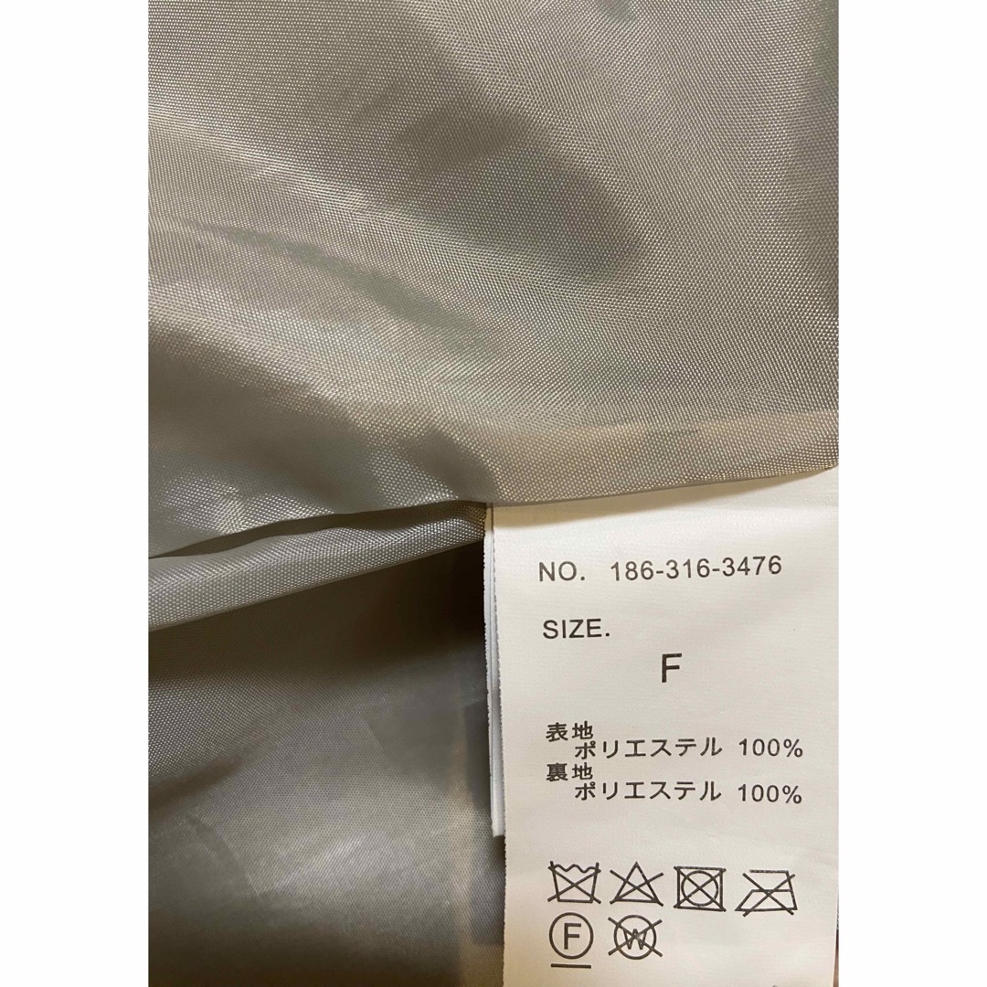 【美品】BLATE ノーカラーコート ロングコート リボン付きコート 3