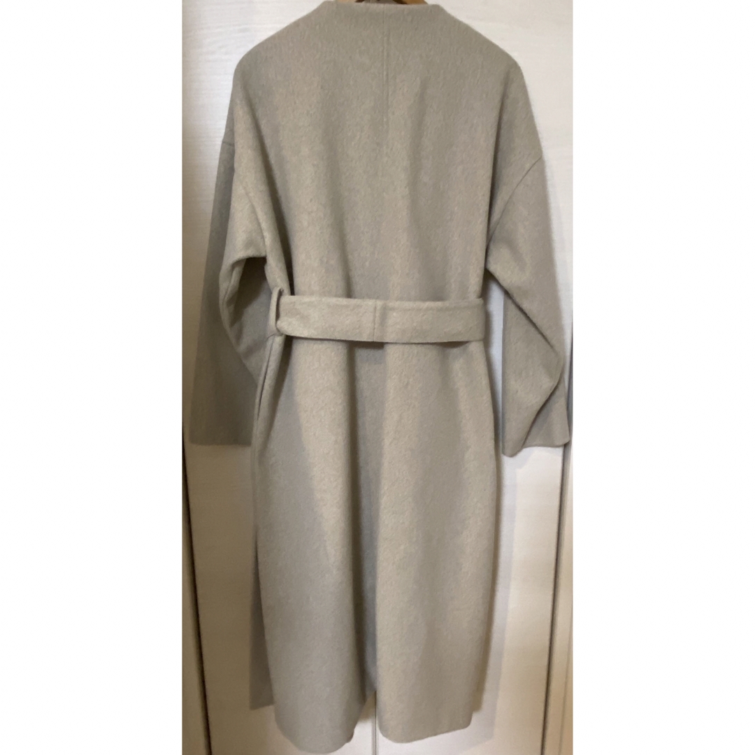 【美品】BLATE ノーカラーコート ロングコート リボン付きコート 2
