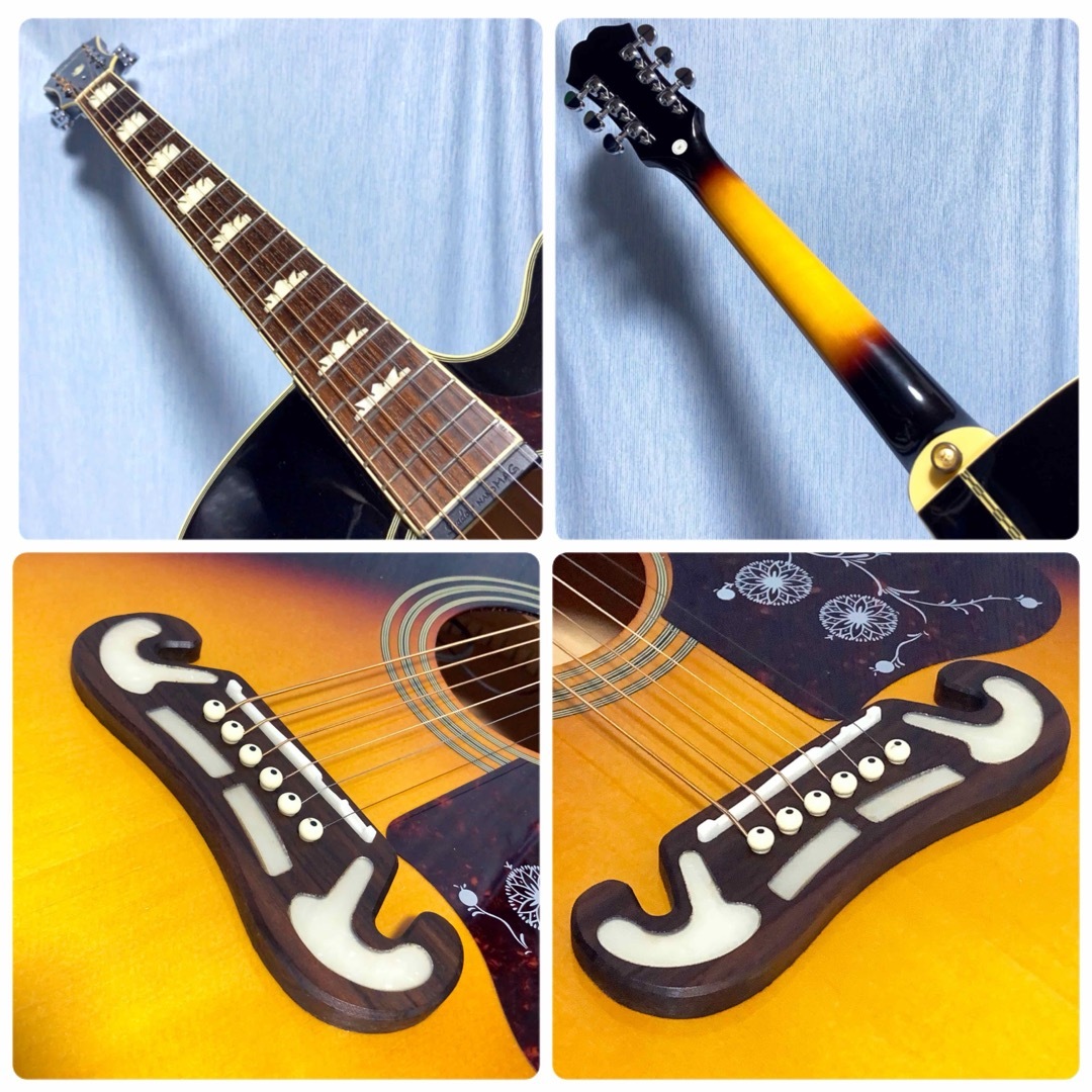 Epiphone(エピフォン)の【牛骨★ギブソン直系】Epiphone☆EJ200CE！ジャンボ！エレアコ！ 楽器のギター(アコースティックギター)の商品写真