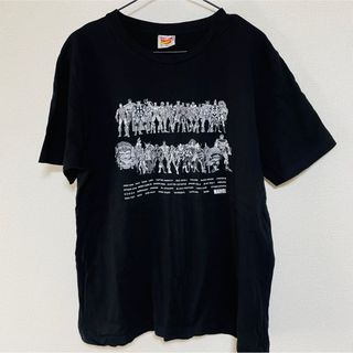 ジーユー(GU)のGU marvel マーベル　Tシャツ　黒　ブラック　XL(Tシャツ/カットソー(半袖/袖なし))