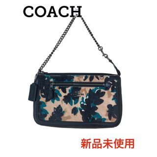 コーチ(COACH)のコーチ リーフプリンテッド チェーン ショルダー バッグ COACH クラッチ(ショルダーバッグ)