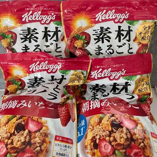 ケロッグ(Kellogg's)の素材まるごとグラノラ　4袋セット　朝摘みいちご　フルグラ　(その他)