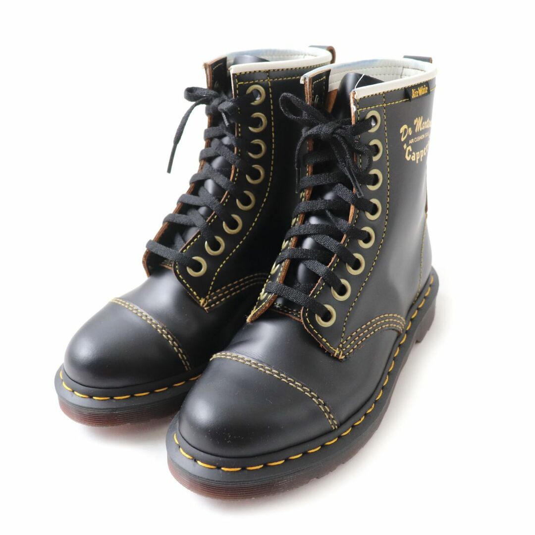 極美品★Dr.martens ドクターマーチン CAPPER キャッパー 8ホール レザー レースアップブーツ レディース ブラック 黒 UK4 シンプル◎