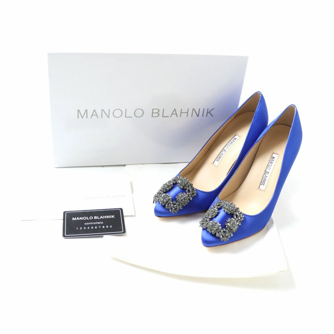 【MANOLO BLAHNIK】マノロブラニクハンギシ サテンパンプス