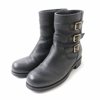 JIMMY CHOO - 美品 ジミーチュウ ニーハイブーツ 39 ブラック×ゴールド ...