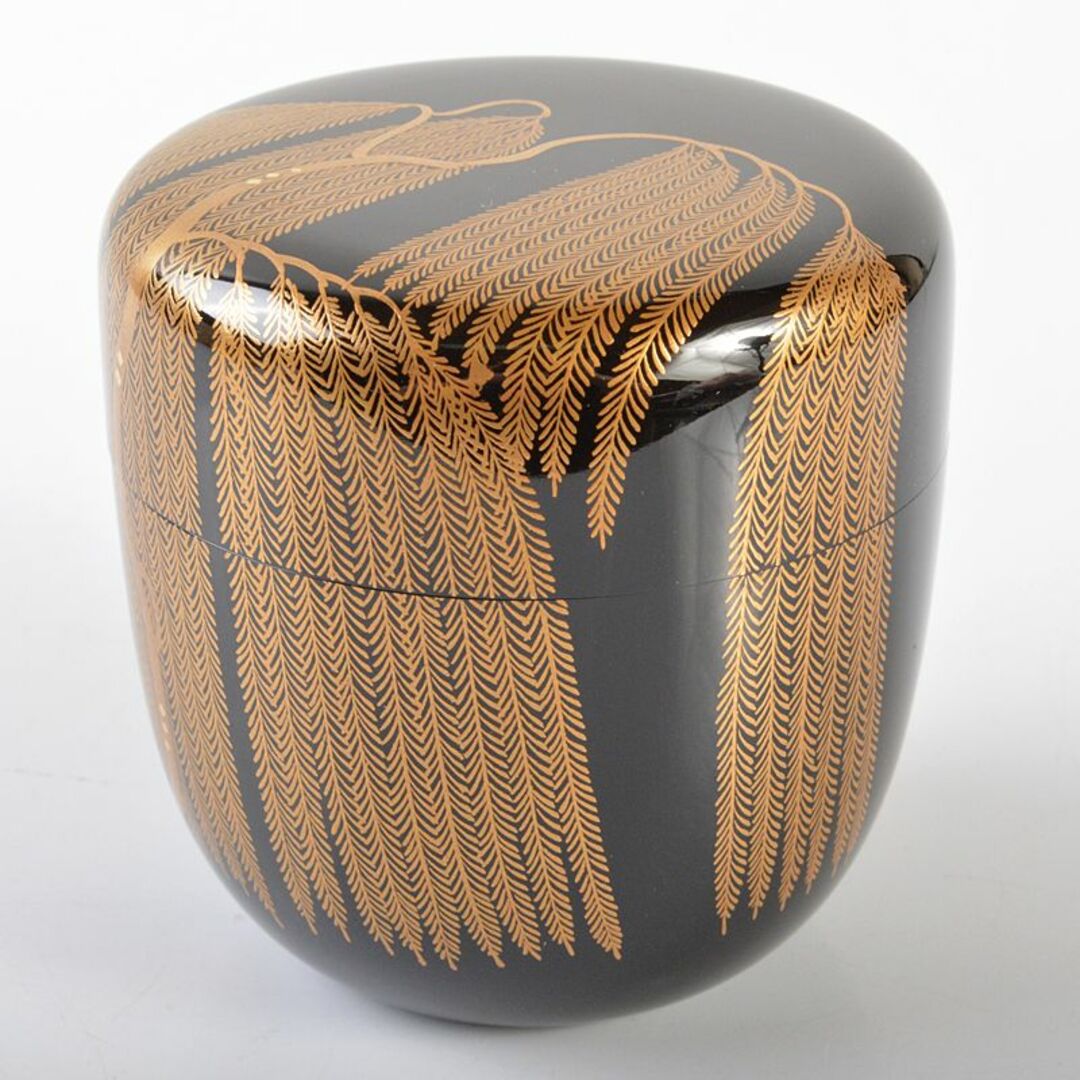茶道具 佐々木麗峰作 柳蒔絵 棗 共箱 V R6408 美術品/アンティーク 茶道具 佐々木麗峰作 柳蒔絵 棗 共箱 V R6408 美術品/アンティーク