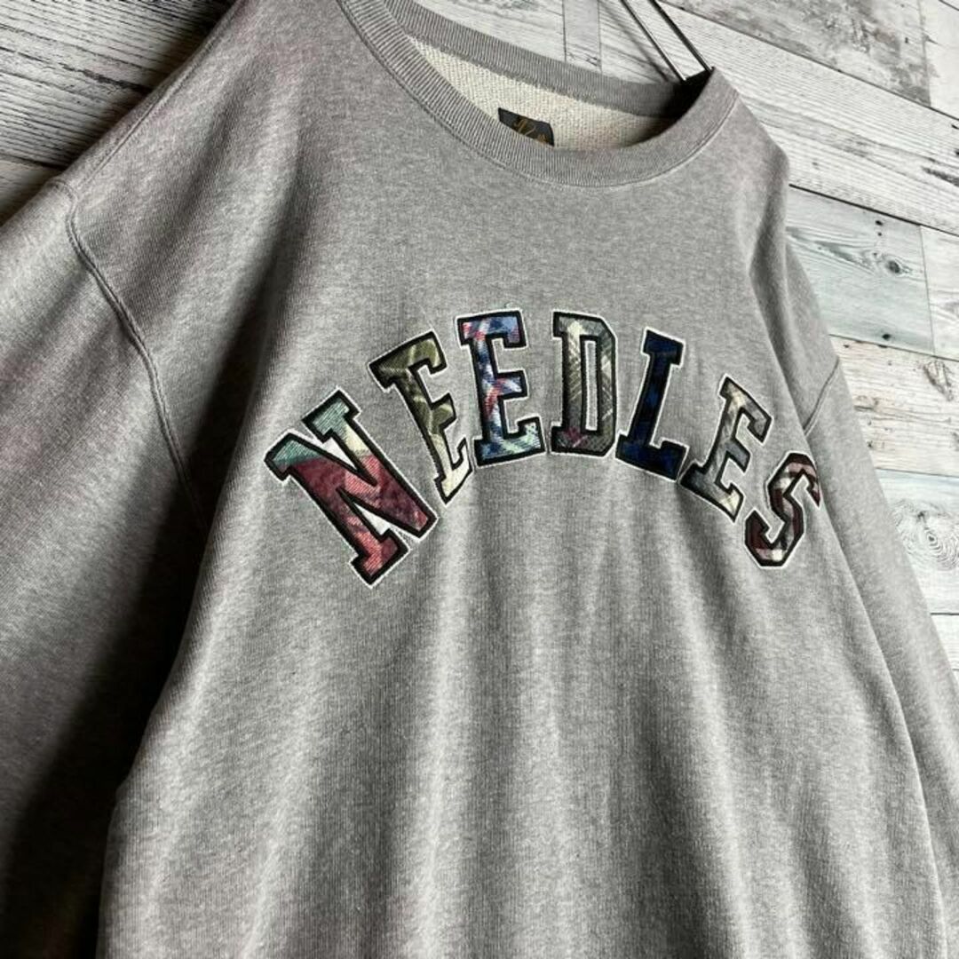 Needles(ニードルス)の【希少XLサイズ】 ニードルス ☆センタービッグ刺繍ロゴ入りスウェット メンズのトップス(スウェット)の商品写真