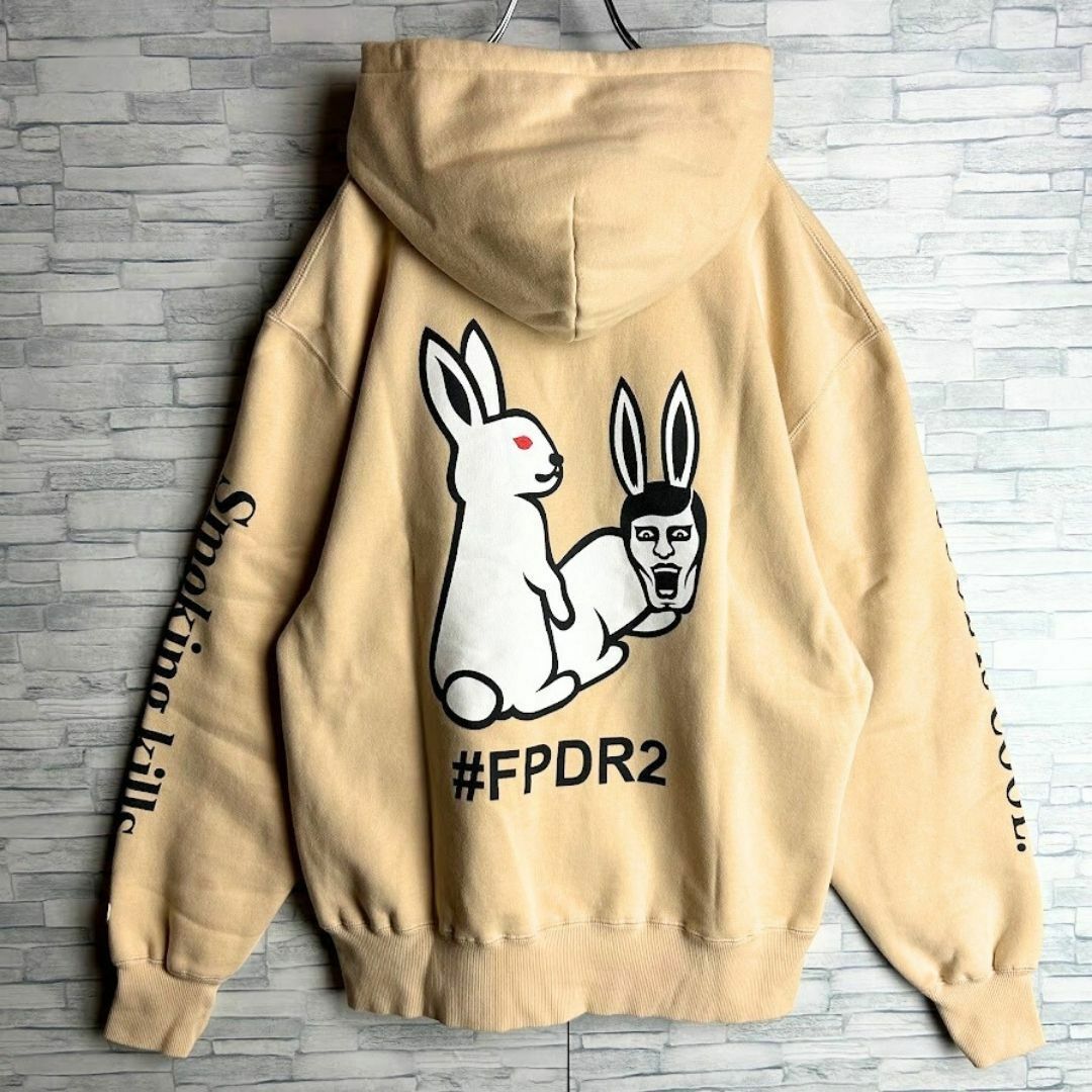 奇跡のコラボ】FR2×PUNK DRUNKERS ロゴ刺繍 パーカー-