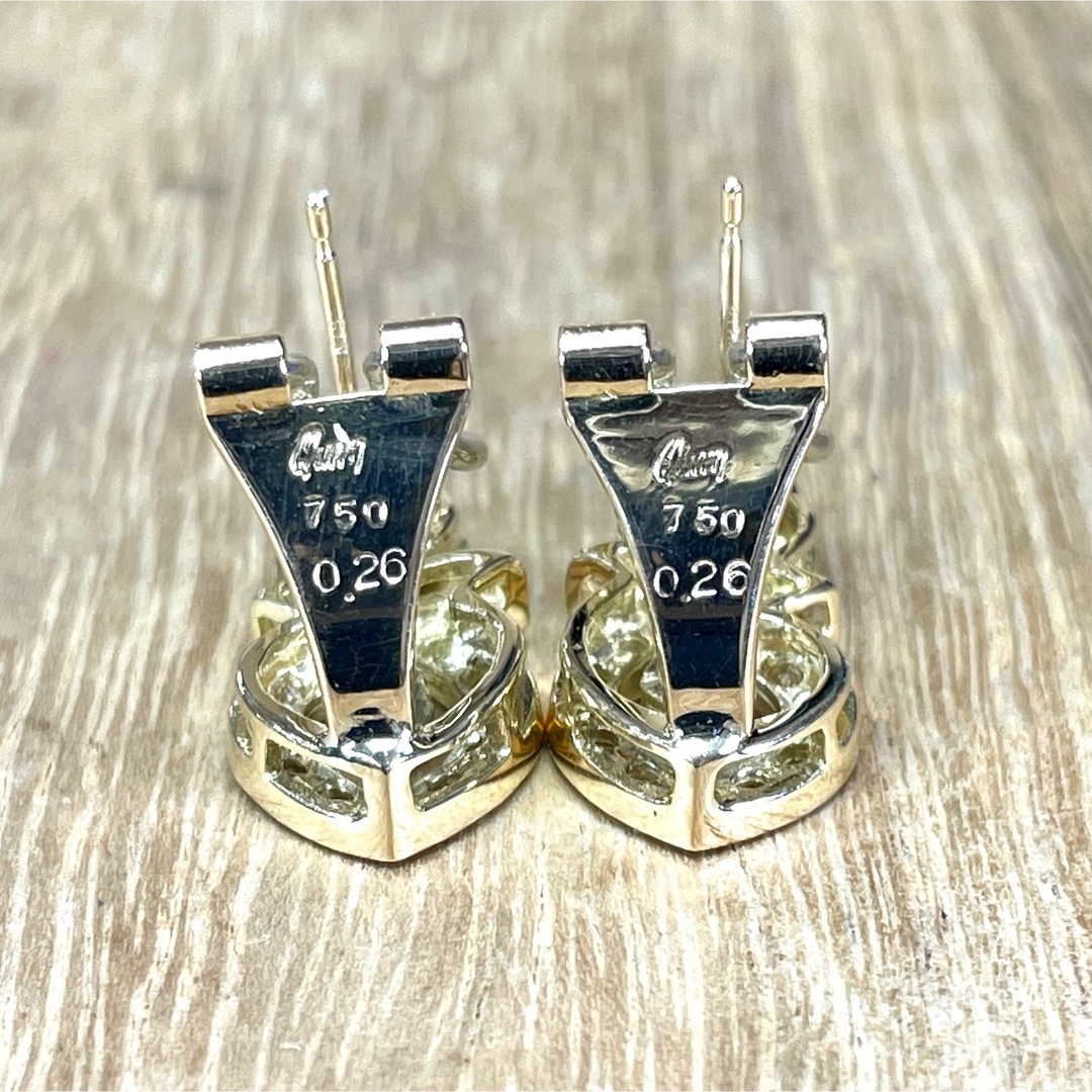 K18WG ダイヤモンド ピアス 0.60CT