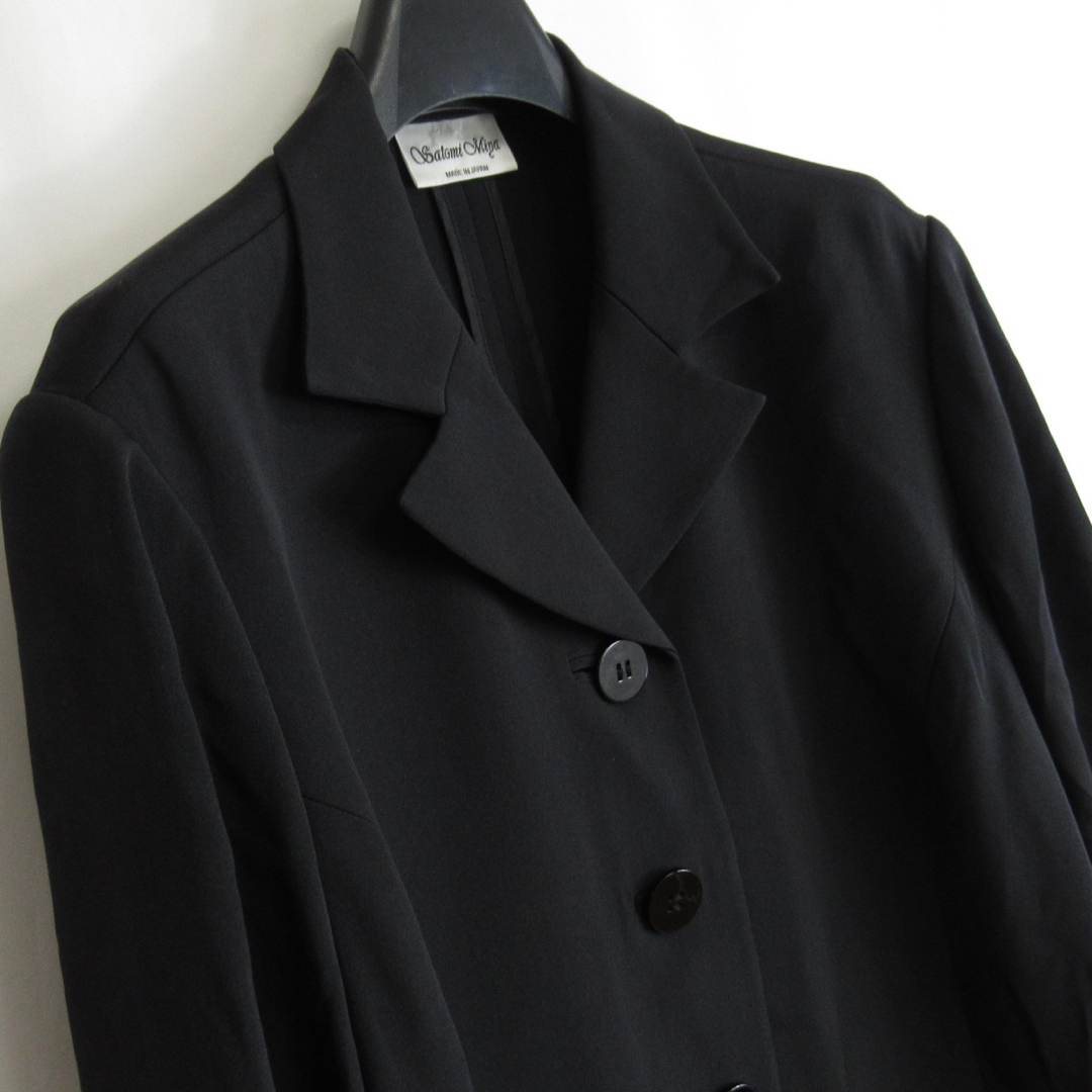 00s OLD シルク テーラード ジャケット 絹 ブレザー ブラック 黒 M 2
