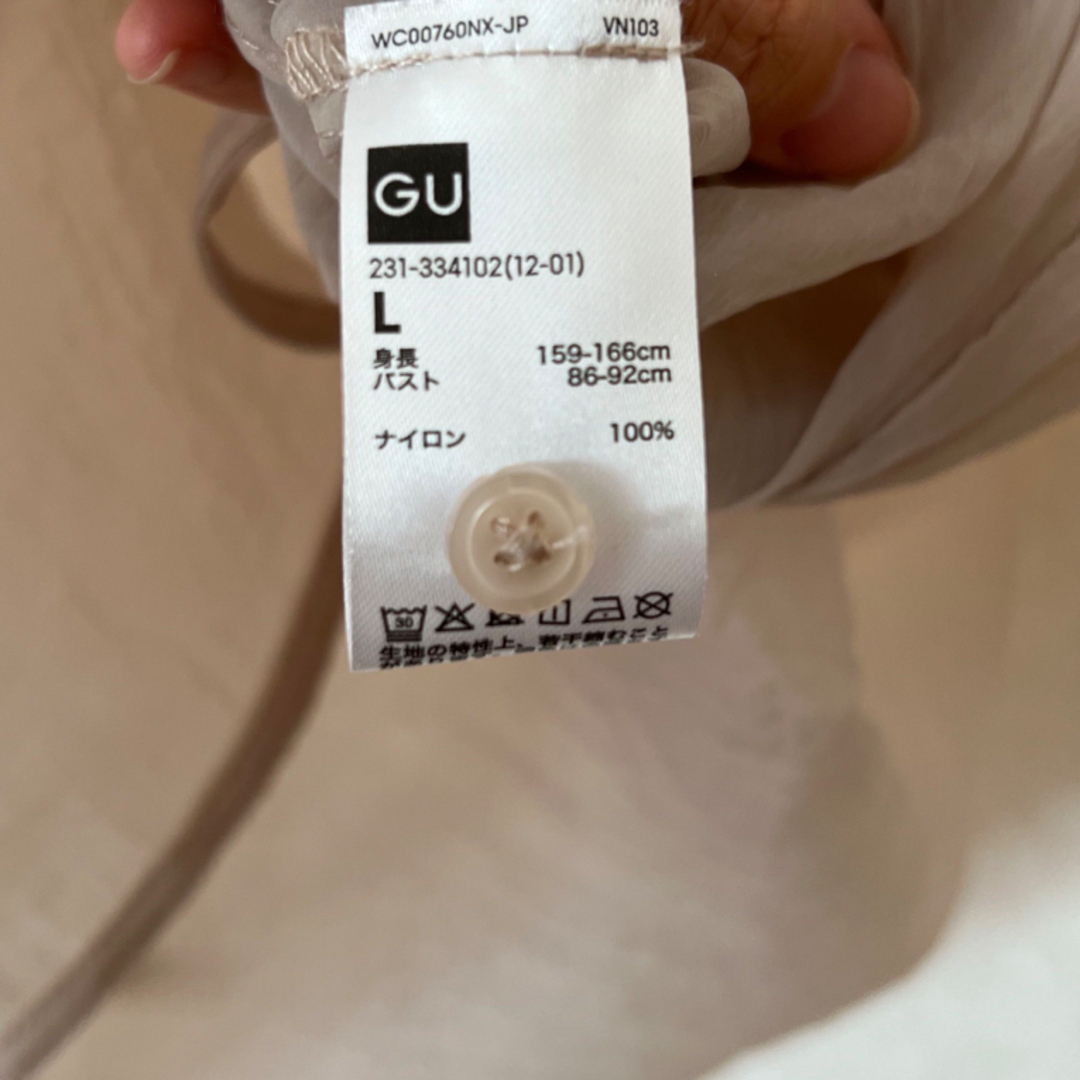 GU(ジーユー)のシアーロングシャツ レディースのトップス(シャツ/ブラウス(長袖/七分))の商品写真